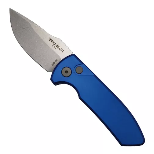 Pro-Tech Knives LG401 SBR S/E Automatic Folding Knife Blue – Stonewash