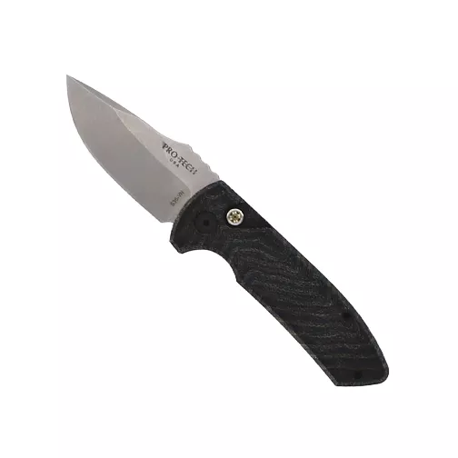 Pro-Tech Knives SBR Unique Micarta Custom S/E Automatic Folding Knife Brown Chevron – Stainless