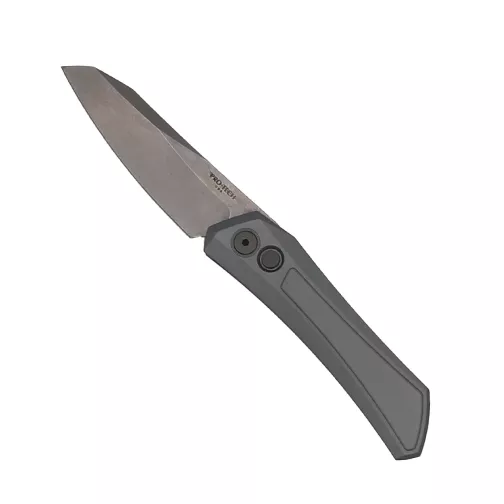 Pro-Tech Knives Sinkevich Oligarch Sheepsfoot Automatic Folding Knife Grey – Stonewash