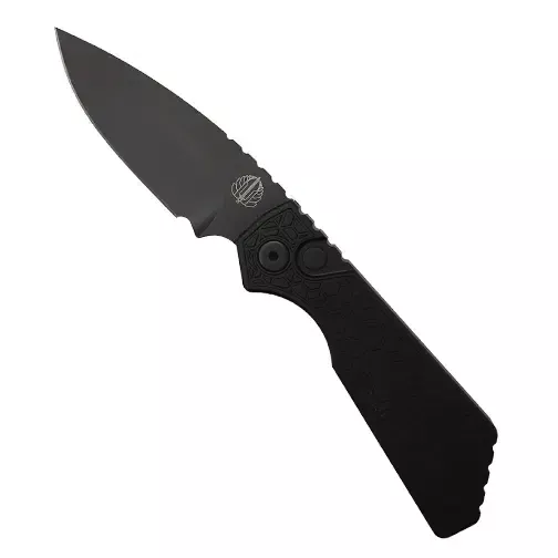 Pro-Tech Knives Strider PT+ S/E Automatic Folding Knife Black Gridlock Textured – Black DLC