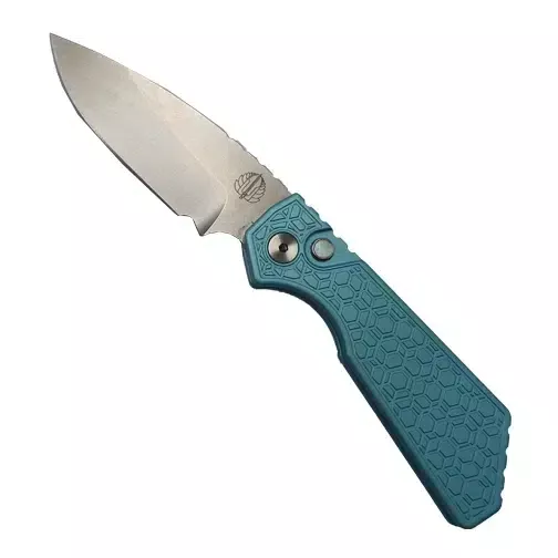 Pro-Tech Knives Strider PT+ S/E Automatic Folding Knife Blue Gridlock Textured – Stonewash