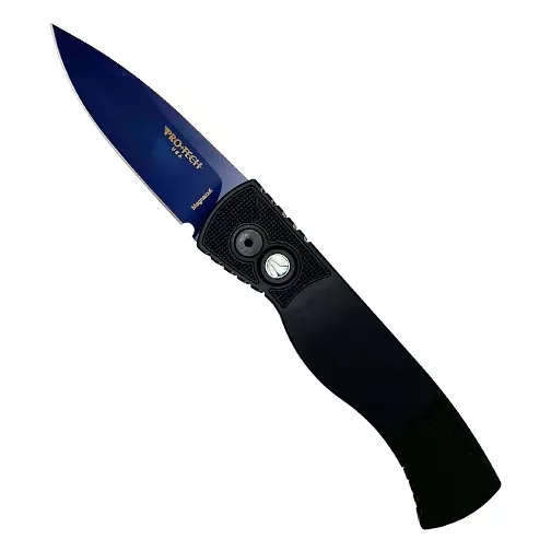 Pro-Tech Knives Tactical Response 2 S/E Automatic Knife Black – Sapphire Blue
