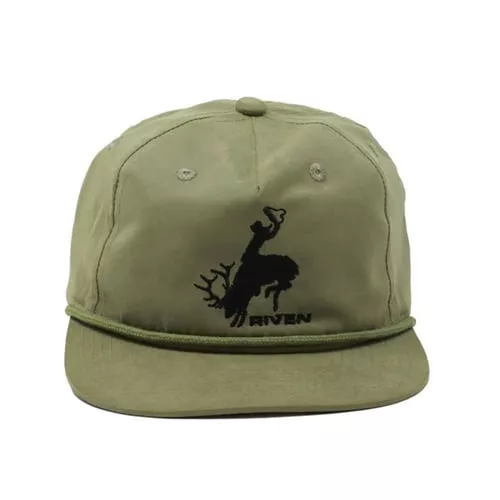 Riven Bucking Elk Rope Hat Loden Green