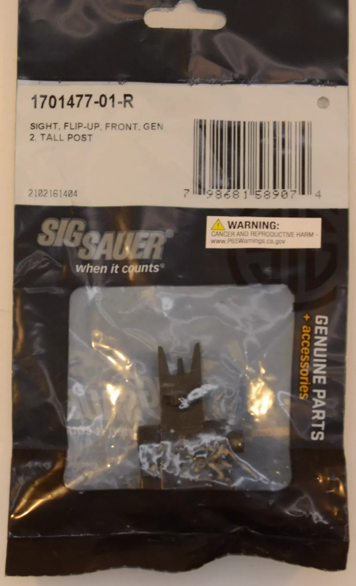 SIG SAUER Sight, Flip-Up, Front, Gen 2, Tall Post