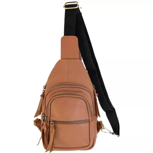 Smith & Wesson Concealed Carry Purse Sling Bag Tan