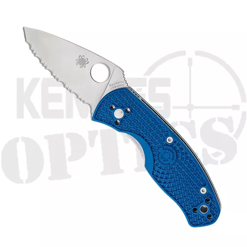 Spyderco C136SBL Persistence Fully Serrated S/E Folding Knife Blue – Satin