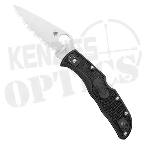 Spyderco Endela Fully Serrated S/E Folding Knife Black – Satin