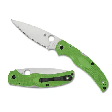 SPYDERCO NATIVE CHF SLT LW GRN SRTD