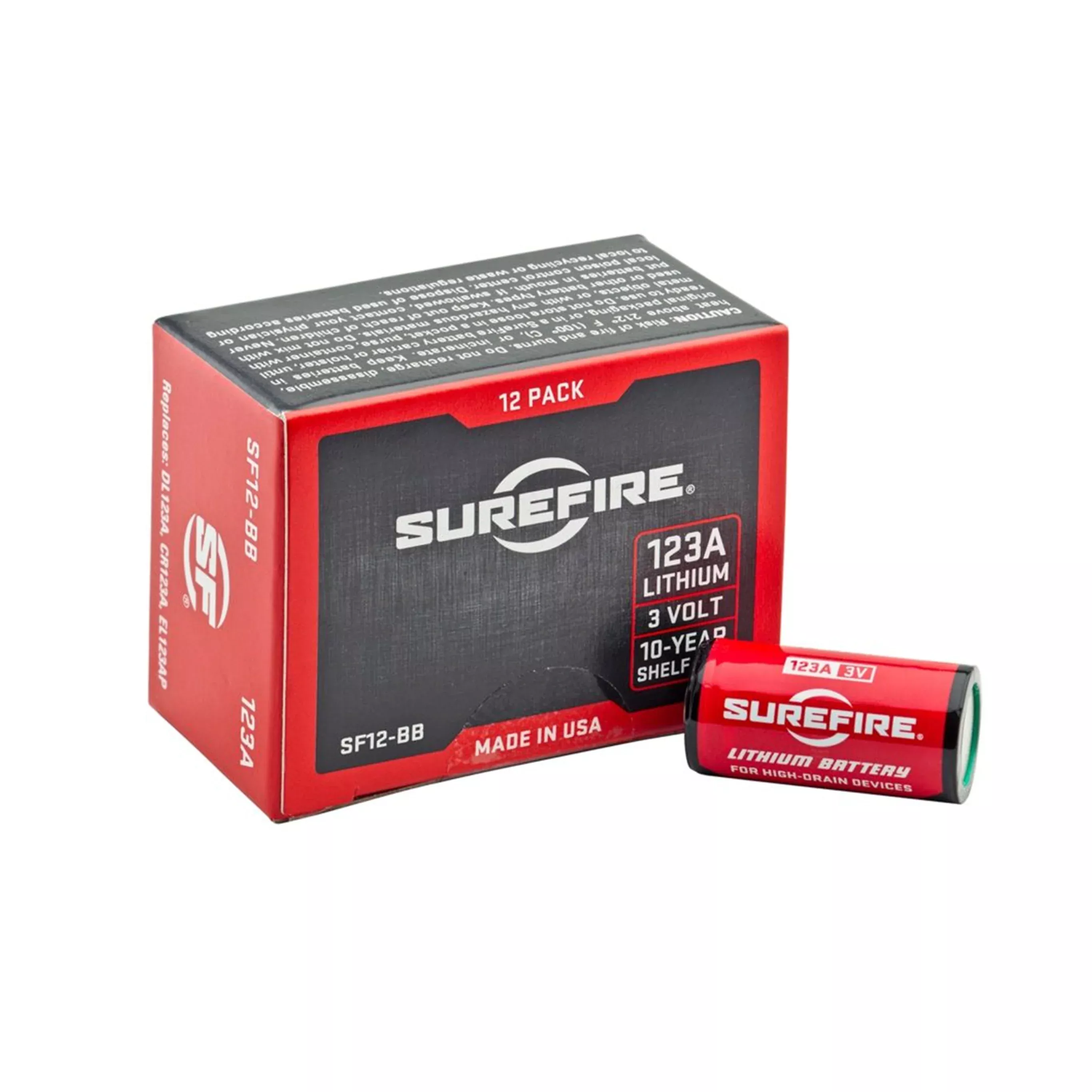 SureFire 123A Batteries, Boxed 12/Box | SF12-BB