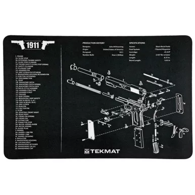Tekmat 1911 Pistol Mat, Black