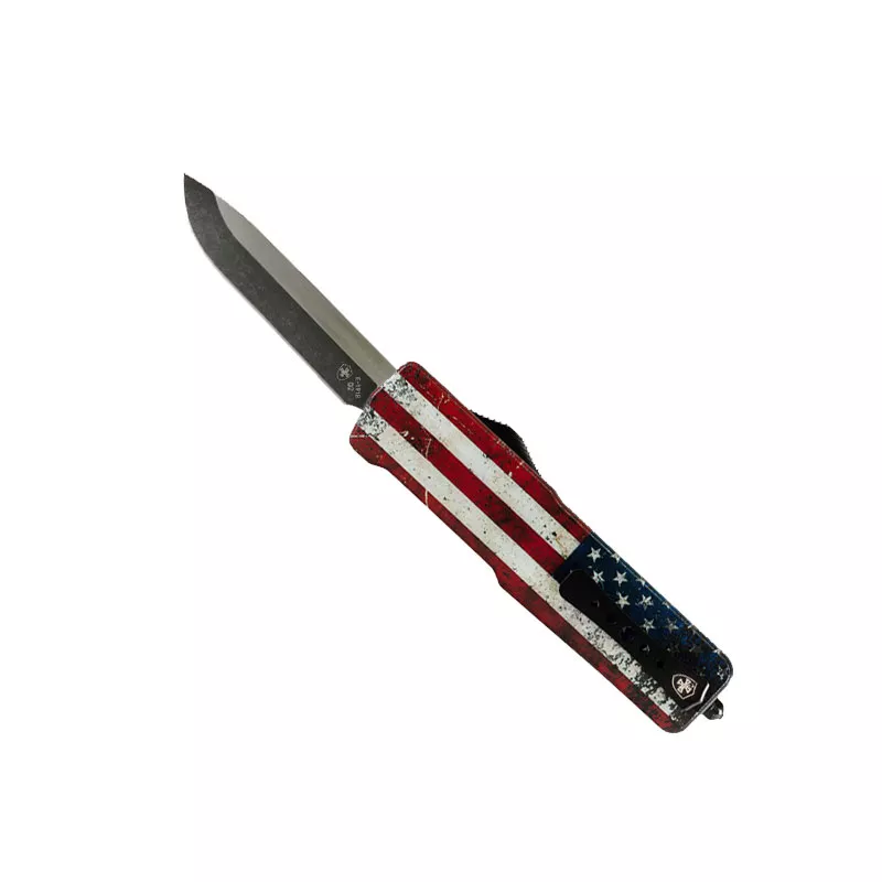 Templar Knife Premium Lightweight Slim US Flag Stonewashed D2 Drop Point