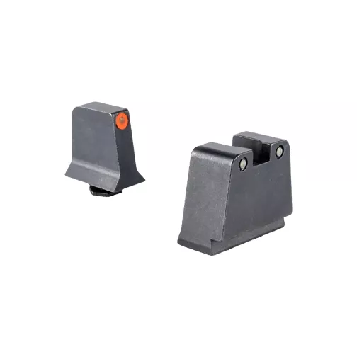 Trijicon Suppressor/Optic Height Sights for Glock Slim Frame – Orange Outline Front & Green Tritium