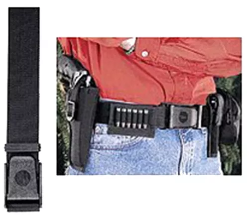 Uncle Mikes 88001 Sidekick Holster Belt Black Nylon Belt Size 50" 2" Wide Buckle Closure