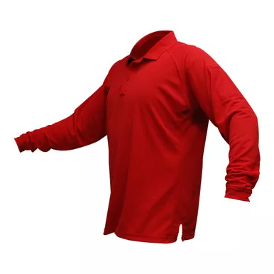 VERTX COLDBLACK L/S POLO RED 2XL