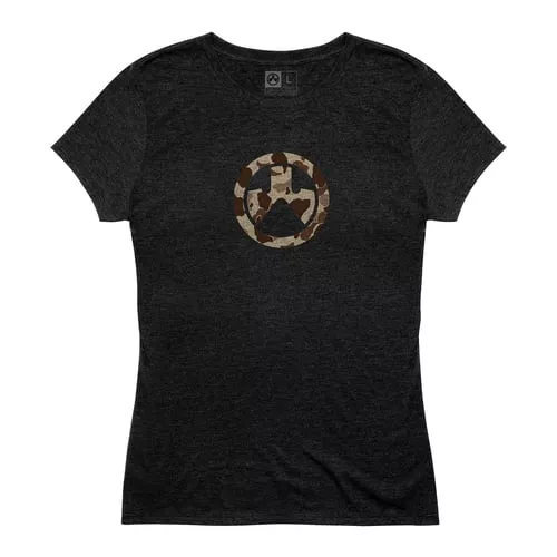 WOMEN'S RAIDER CAMO CVC T-SHIRT BLACK 2X-LARGE